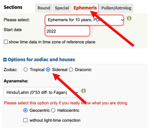 ephemeris